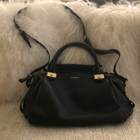 Lanvin Handbags - Lanvin Black Leather Satchel/Crossbody Bag
